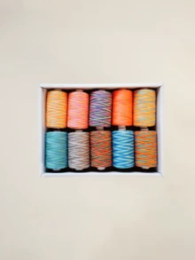 1 set Cuerda de coser color mezclado - tinte duan - Ver 1