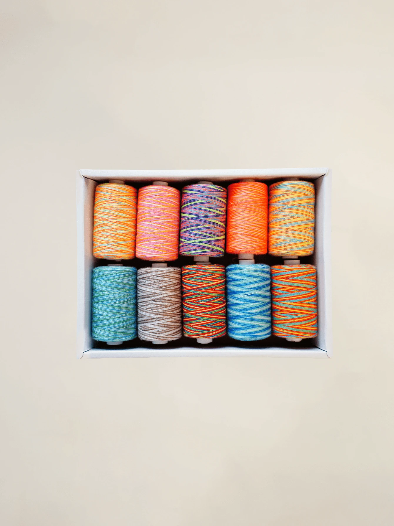 1 set Cuerda de coser color mezclado - tinte duan - Ver 1