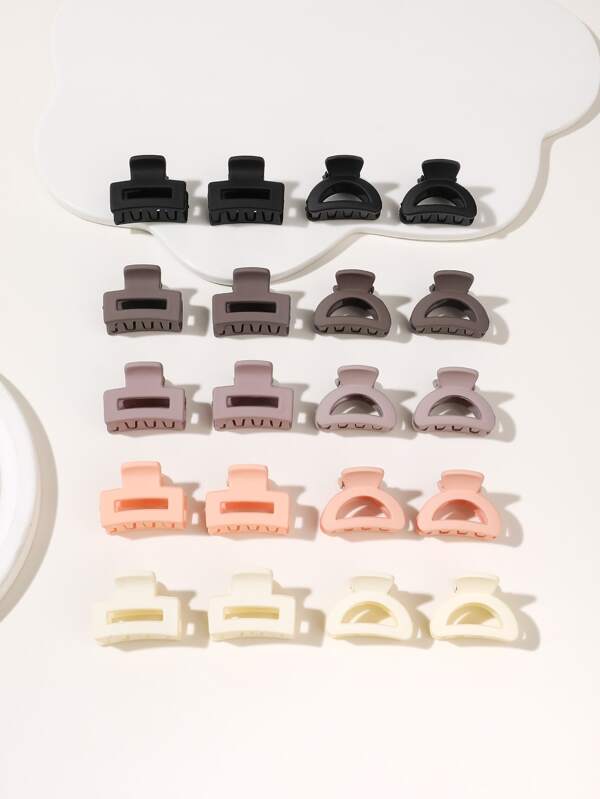 20pcs Solid Hair Claw cute Small Clip SHEIN UK