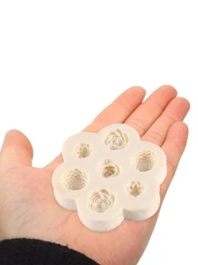 1 khuôn silicon DIY hình hoa - Xám - Xem 5