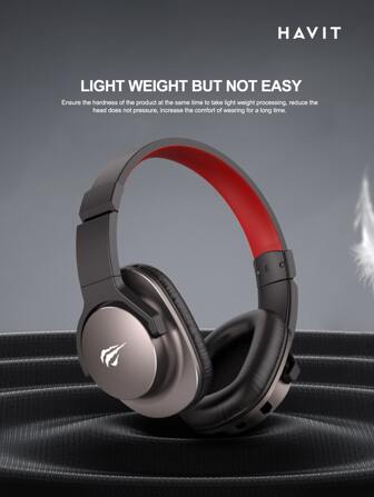  HAVIT H2030S 高磁 50 揚聲器輕質隔音專業遊戲耳機帶可插拔麥克風