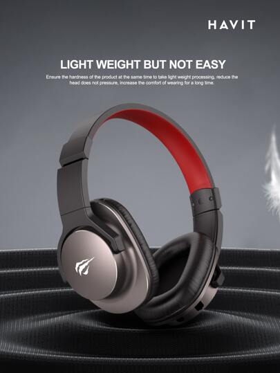  HAVIT H2030S 高磁 50 揚聲器輕質隔音專業遊戲耳機帶可插拔麥克風