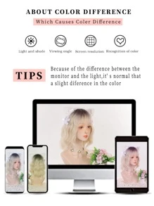 Synthetic 5 Clip In Hair Extensions Long Curly Hairstyle Hairpiece Brown Golden 24 Inch Natural Wig For Women - Two-Tone - View 8