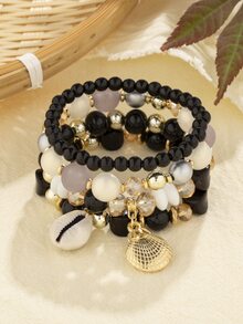 4入組波西m亞度假旅行紀念品手鐲套裝 - 彩色 - 查看 4