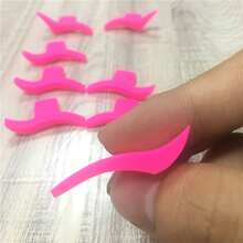 2pcs Silicone Eye Makeup Stamp, Including Wing Eyeliner Stamp And Eyelash Stamp - Hot Pink - View 4