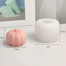 大中小号羊毛南瓜形蜡烛硅胶模具、石膏和肥皂制作工具、派对装饰 - 白色 - 查看 7