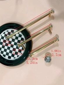 1 Miếng Vàng Pha lê sang trọng Tủ Tay nắm cửa , Phong cách châu Âu Ngăn Kéo - Vàng - Xem 3