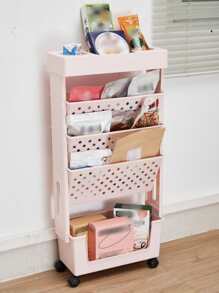 1 pieza Organizador rosado cuarto de baño con 5 con ruedas para fácil - Rosa Pálido - Ver 2