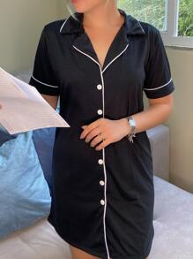 Maternity Sleepwear - Đen và trắng - Xem 2