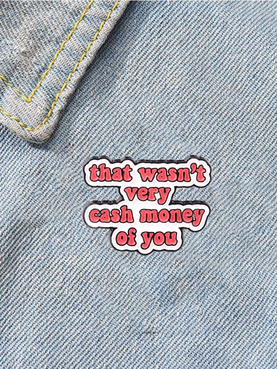 1枚精美个性化设计合金字母印花徽章别针，可别在衣服、外套和背包上，是送给朋友、包包的时尚礼物，也是情人节的佳品，适合青少年、女性、大学生、教师、白领、职场新人等。 - 紅色 - 查看 1