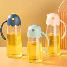 Automatic Opening And Closing Leakproof Kitchen Glass Oil Pot Pink - Pink - View 8