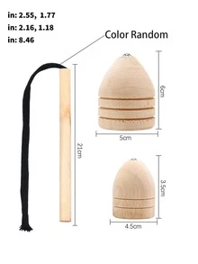 1入組木頭陀螺帶鞭子