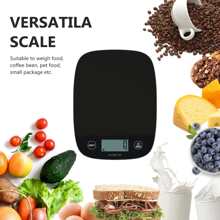 家用數字食品秤0.1盎司極薄設計,可用於咖啡、面粉等物的計量,能精確計量盎司和克,適用於減重、烘焙、餐前飲食、餐飲準備,黑色款,適用於母親節、情人節、聖派屈克節贈禮 - 黑色 - 查看 8