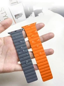 1 Piece Unisex Silicone Magnetic Loop Strap Compatible With Apple Watch Band, 38mm 40mm 41mm 42mm 44mm 45mm 46mm 49mm For Apple Watch Series Ultra/10/9/SE/8/7/6/5/4/3/2/1