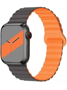 1 Piece Unisex Silicone Magnetic Loop Strap Compatible With Apple Watch Band, 38mm 40mm 41mm 42mm 44mm 45mm 46mm 49mm For Apple Watch Series Ultra/10/9/SE/8/7/6/5/4/3/2/1