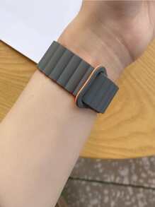 1 Piece Unisex Silicone Magnetic Loop Strap Compatible With Apple Watch Band, 38mm 40mm 41mm 42mm 44mm 45mm 46mm 49mm For Apple Watch Series Ultra/10/9/SE/8/7/6/5/4/3/2/1