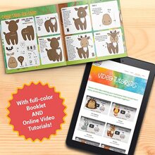 成套工具適用於兒童,樂趣和教育性動物工藝套裝適用於男孩和女孩年齡7-12,你的毛氈動物工藝成套工具對於初學者,165套裝 - 灰色 - 查看 4