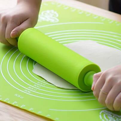 Silicone Rolling Pin For Baking & Cooking With Non-stick Surface, Rolling Stick For Making Dumplings And Pastry