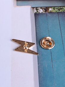 1入組卡通鋅合金閃光標誌胸針,合適的適用於日常穿著 - 黃色 - 查看 4