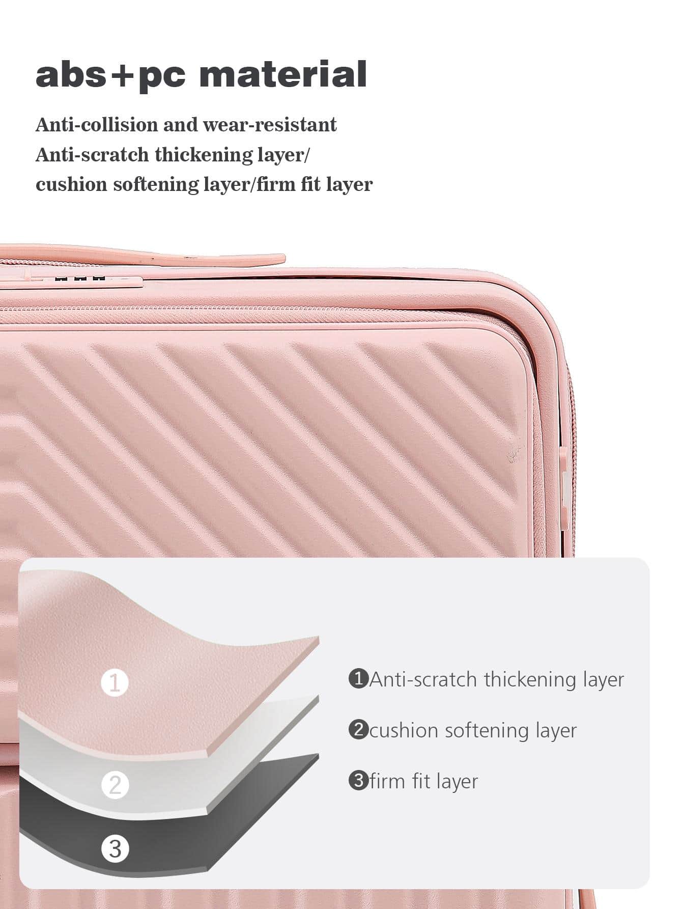 Travel MultiPurpose Luggage, 360° Swivel Wheels With USB Port, 20 Inch