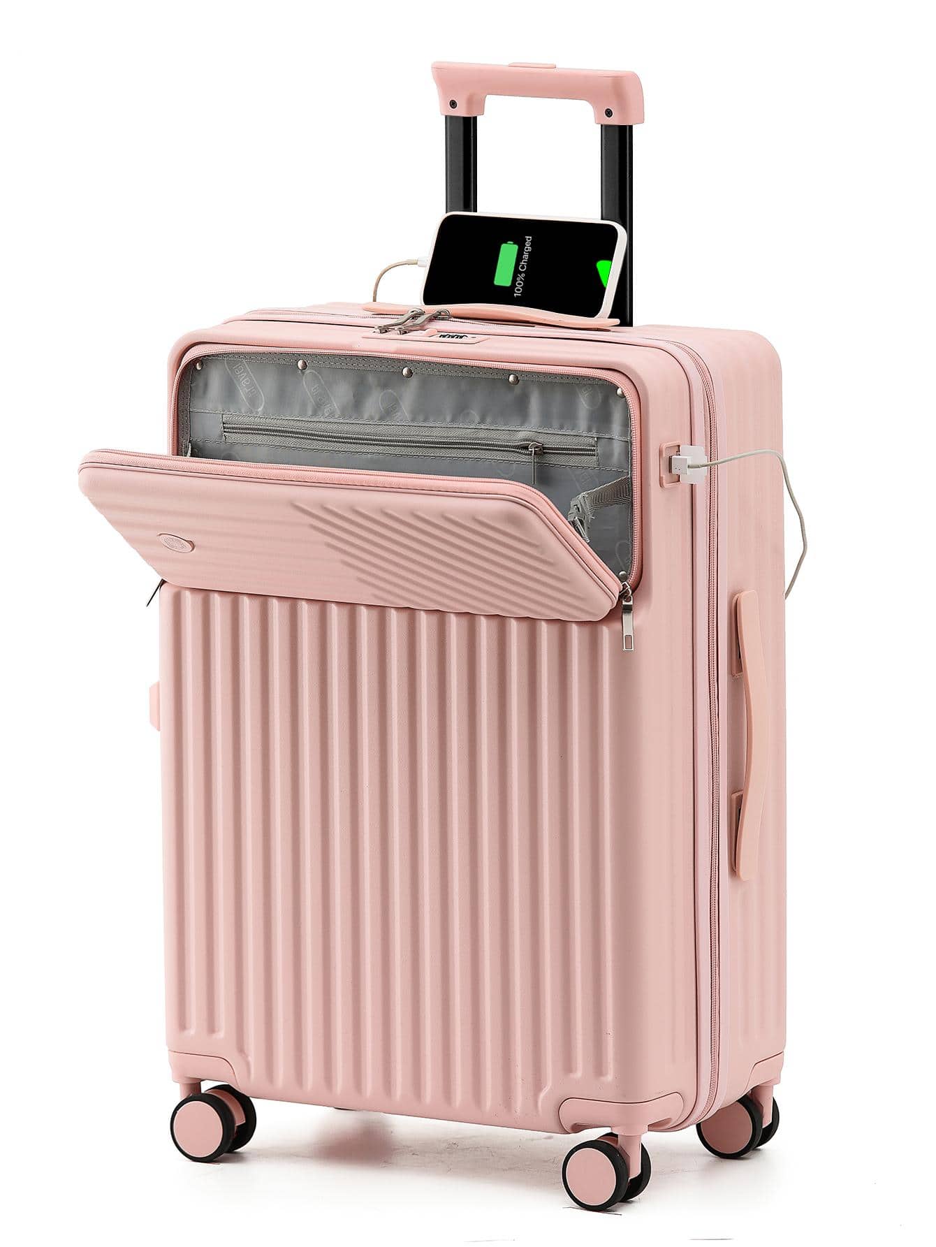 Travel MultiPurpose Luggage, 360° Swivel Wheels With USB Port, 20 Inch