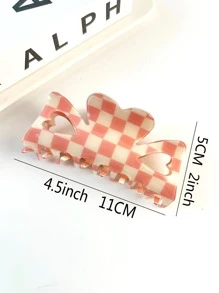 棋盤格印花髮爪 - 彩色 - 查看 5