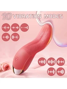 Spielzeug für Erwachsene, Sexspielzeug, Vibrator, Spielzeug für Erwachsene, Dildos, Vibratoren, Dildos, Frauenspielzeug, sexuelles Wohlbefinden, Vergnügen für Erwachsene, Frauen Sexprodukte für Erwachsene, Masturbator, 10 Frequenz Mehrgeschwindigkeits realistischer Zungenvibrator, USB Aufladung, wasserdichtes Spielzeug, Frauen Klitoris, vaginale Stimulation, kann sexuelle Produkte für den Innen  und Außenbereich sein