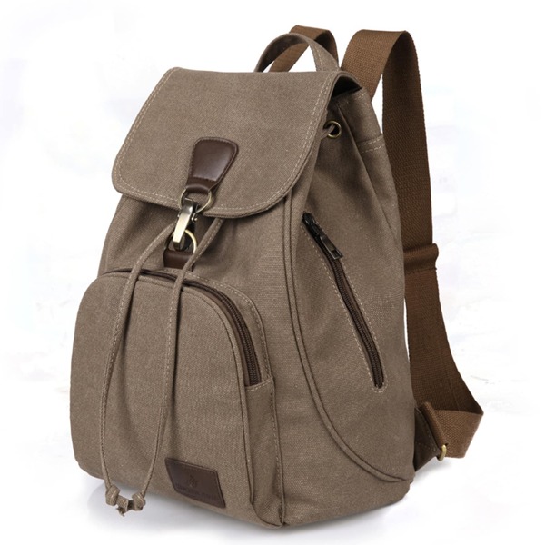 1 Peça Mochila saco de lona marrom café com fecho de metal, mochila vintage de grande capacidade à moda para mulheres, perfeita para ao ar livre, compras, escola ou presente de aniversário. Mochila escolar, material escolar, grande capacidade, leve, casual clássico, fofo, adequado para adolescentes, mulheres, estudantes universitários, iniciantes e trabalhadores de colarinho branco, perfeito para volta às aulas, faculdade, escritório, férias, praia.