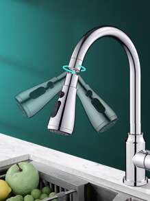 1 pezzo Prolunga per rubinetto da cucina con convertitore universale e valvola di chiusura, accessorio tubo flessibile per lavandino, anti-schizzi, potenziamento della pressione, decorazione per casa e bagno, decorazione autunnale, ritorno a scuola