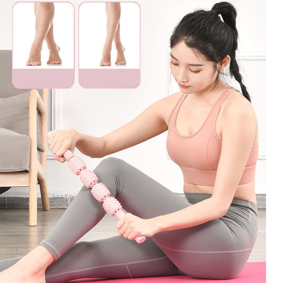 Spike massage stick, leg stretch muscle relaxation roller yoga stick, calf massage beautiful leg