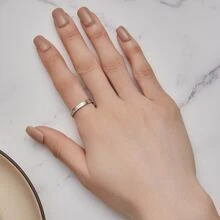 WOSTU 1入組925純銀圓環帶海浪&樹葉設計,季節系列,精細的首飾類,女性生日禮物 - 銀色 - 查看 5