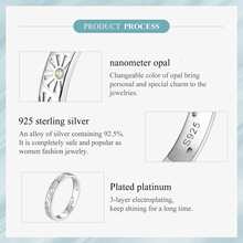 WOSTU 1入組925純銀圓環帶海浪&樹葉設計,季節系列,精細的首飾類,女性生日禮物 - 銀色 - 查看 8