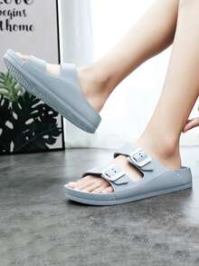 Sandalias de playa de mujeres ligero exterior de dos manera agotador - Celeste - Ver 3