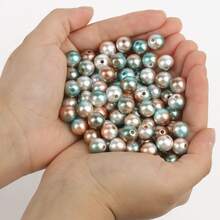 A大數字漸變色人造珍珠散珠適用於珠寶製作項鍊手鍊耳環藝術類和工藝家庭裝飾用品最好禮物 - 彩色 - 查看 4