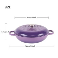 Purple Home Use Cast Iron Pot - Purple - View 7