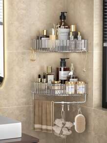 1入組透明浴室淋浴架子壁掛式收納架