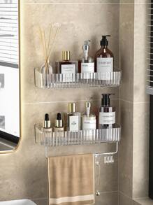 1入組透明浴室淋浴架子壁掛式收納架