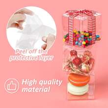 10 PCS Clear Candy Box 2"X 2"X 2" Favor Gift Boxes Transparent Plastic Cube Boxes For Cupcakes Wedding Party, - Transparent - View 3