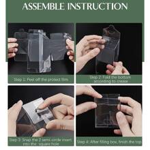 10 PCS Clear Candy Box 2"X 2"X 2" Favor Gift Boxes Transparent Plastic Cube Boxes For Cupcakes Wedding Party, - Transparent - View 5