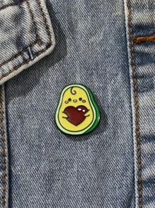 1 Miếng Creative Hợp kim kẽm Hình quả bơ Trâm cài , Lý tưởng Huy hiệu Qủa tặng Đối với Quần áo , Mũ , Ba lô Như Phong cách ins Phụ kiện - màu đen - Xem 1