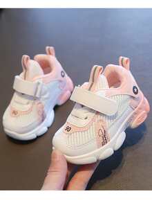 Tenis Calzado Para Niñas Chicas Zapatillas Deportivas Antiderrapante Elegante - Rosa - Ver 3