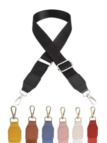 Fashionable Solid Color Bag Strap Replacement Bag Accessories DIY Accessories Adjustable Replacement Shoulder Strap Stylish Durable - Black - View 1