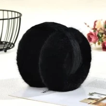 1pc Unisex Thickened & Thermal Lined & Detachable Ear Warmer, Random Color Delivery, For Autumn And Winter - Black - View 1