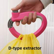 D-type vegetable extractor bag extractor shopping bag plastic bag vegetable shopping ring anti strangulation handle - Multicolor - View 1