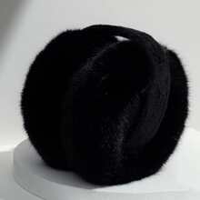 1pc Unisex Thickened & Thermal Lined & Detachable Ear Warmer, Random Color Delivery, For Autumn And Winter - Black - View 4