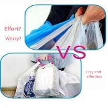 D-type vegetable extractor bag extractor shopping bag plastic bag vegetable shopping ring anti strangulation handle - Multicolor - View 6