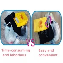 D-type vegetable extractor bag extractor shopping bag plastic bag vegetable shopping ring anti strangulation handle - Multicolor - View 7