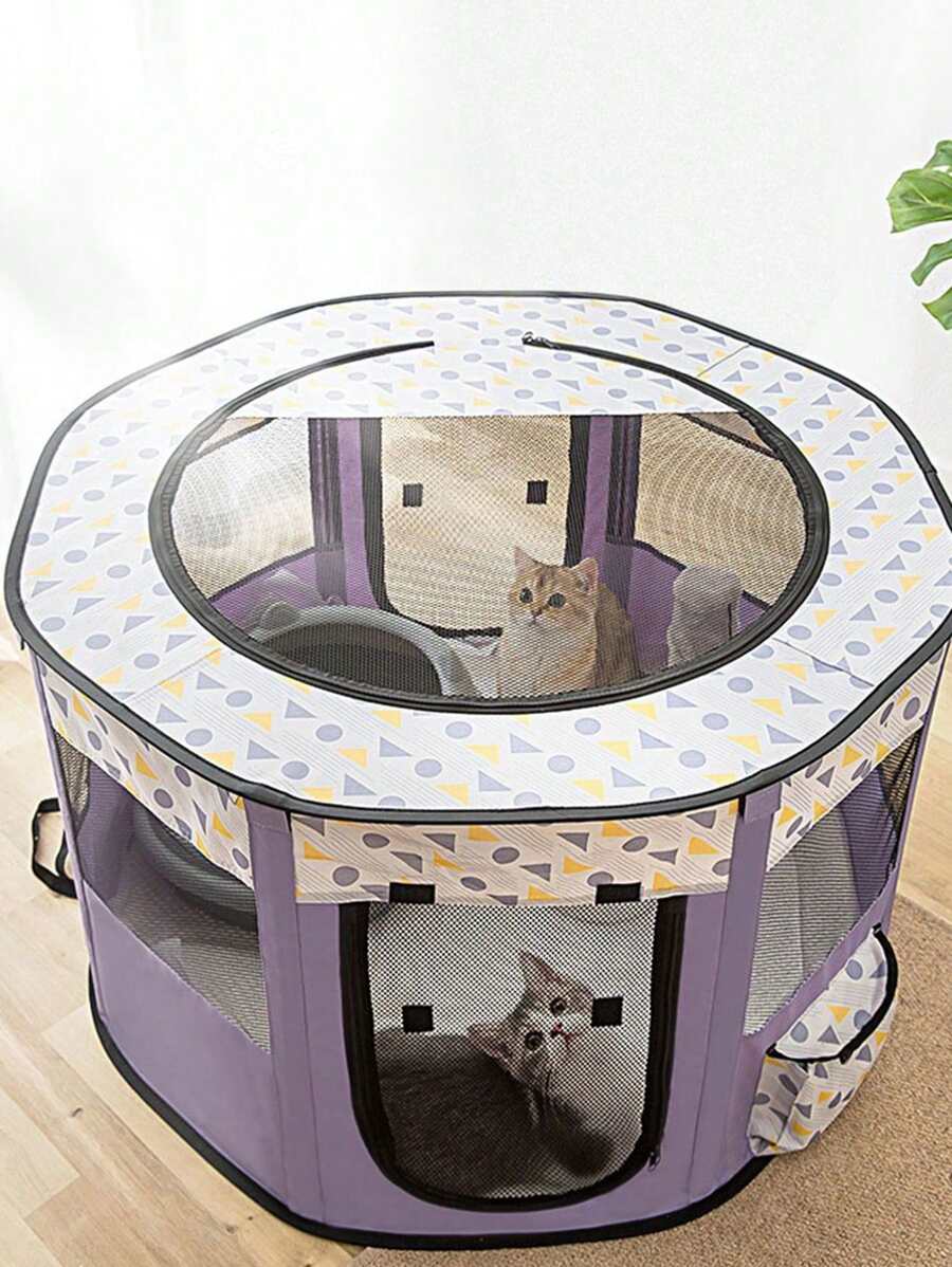 Round Foldable Cat Delivery Room Pet Cage SHEIN USA