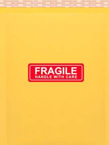 1 Roll Fragile Warning Sticker Label, Handle With Care, For Shipping And Packaging Label - Multicolor - View 4