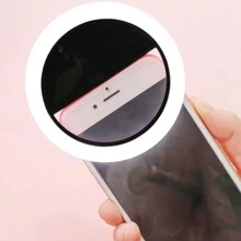 TTOBS Đèn LED làm đẹp cho điện thoại di động Live Selfie Đèn flash sạc USB Đèn LED làm đẹp hình tròn, Đèn máy ảnh - màu đen - Xem 3